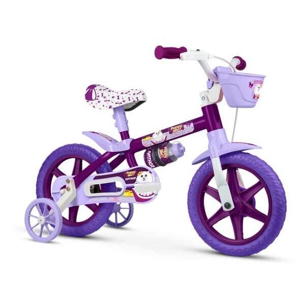 Bicicleta Infantil Aro 12 Menina Nathor - Puppy Bike - 3
