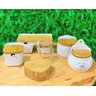 Saleiro de Cerâmica com Tampa de Bambu Quadrado e Colher 350g - 5