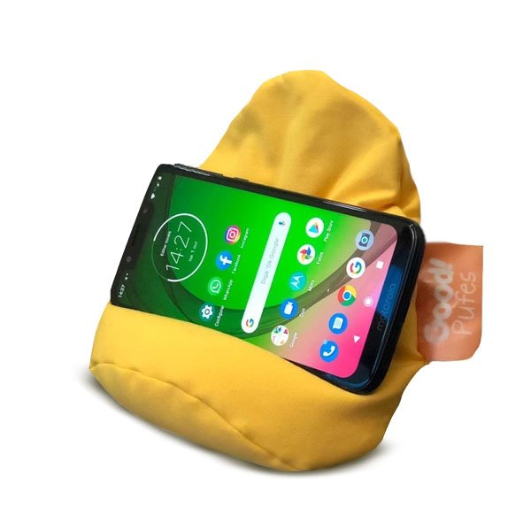Mini Pod - cor amarela -  Puff suporte de celular - 3