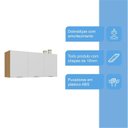 Ver imagem 5 de Armário de Cozinha Aéreo 3 Portas 120 cm Marrom/Lamina Mel/Branco