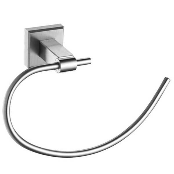 Toalheiro de Parede Banheiro Suporte Porta Toalha de Rosto Argola Quadrado - 1
