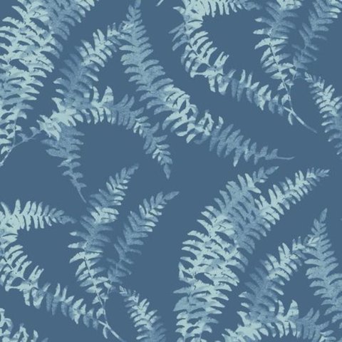 Papel de Parede Capri Folhagem Azul 190512502