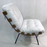 Poltrona Costela Branca com Puff - 6