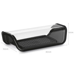 Manteigueira com Tampa Porta Manteiga Frios Transparente UZ Preto - 6