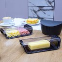 Ver imagem 5 de Manteigueira com Tampa Porta Manteiga Frios Transparente UZ Preto