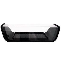 Manteigueira com Tampa Porta Manteiga Frios Transparente UZ Preto - 2