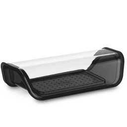 Manteigueira com Tampa Porta Manteiga Frios Transparente UZ Preto - 1