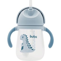 Copo de Transição com Canudo Alça e Válvula Dino Azul Buba - 5