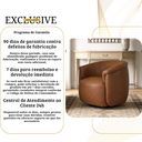 Ver mais imagens de Poltrona Decorativa Roma Giratória em Courino Confortável Base 360 Graus Escritório Clínica Montada: