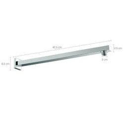Braço para Chuveiro Inox Braço de Chuveiro Acessório para Banheiro Jiwi Metais - 5