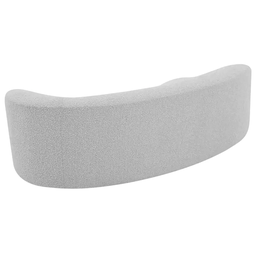 Recamier Orgânico Curvo Sala 2 Lugares Lado Esquerdo Tokyo 140cm Linho Cinza Claro - Incasa Decor - 3