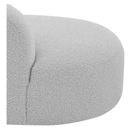 Recamier Orgânico Curvo Sala 2 Lugares Lado Esquerdo Tokyo 140cm Linho Cinza Claro - Incasa Decor - 7