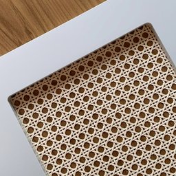 Rack Sala 4 Portas Palha Natural MDF L180 X A65cm - 3