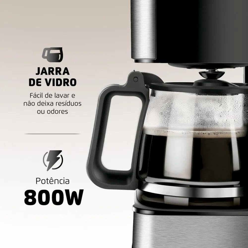 Cafeteira Elétrica Mondial Dolce Arome Preto e Inox C4432XSDI - 127V - 6