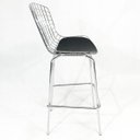 Ver imagem 4 de Kit 3 Banquetas BERTÓIA Cromada assento preto tubular - Poltronas do Sul