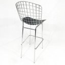 Ver imagem 5 de Kit 3 Banquetas BERTÓIA Cromada assento preto tubular - Poltronas do Sul
