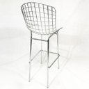 Ver imagem 5 de Kit 3 Banquetas BERTÓIA Cromada assento branco tubular - Poltronas do Sul