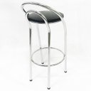 Ver imagem 4 de Kit 2 Banquetas cromada alta assento preto - Poltronas do Sul