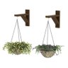 Kit 2 Suporte Vaso de Madeira Jardim Suspenso - Comprar Móveis em Casa - 1