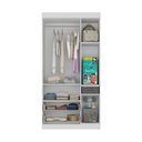 Ver imagem 5 de Guarda-roupa Infantil 92cm com Vidro 3 Portas e 2 Gavetas Brisa Multimóveis Mp4425 Branco