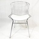 Ver imagem 2 de Kit 2 Cadeiras Bertóia Cromada Assento Branco Tubular - Poltronas Do Sul