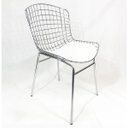 Ver imagem 3 de Kit 3 Cadeiras Bertóia Cromada Assento Branco Tubular - Poltronas Do Sul