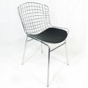 Ver imagem 3 de Kit 3 Cadeiras Bertóia Cromada Assento Preto Tubular - Poltronas Do Sul