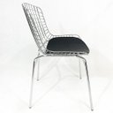 Ver imagem 4 de Kit 4 Cadeiras Bertóia Cromada Assento Preto Tubular - Poltronas Do Sul