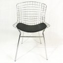Ver imagem 2 de Kit 4 Cadeiras Bertóia Cromada Assento Preto Tubular - Poltronas Do Sul