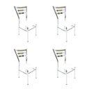 Ver imagem 1 de Kit 4 Cadeiras de Cozinha com Reforço Cromada Assento Branco - Poltronas do Sul