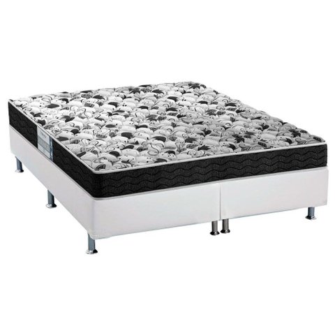Cama Box King: Colchão Espuma Probel Advanced + Base CRC Courano White(193x203)