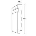 Ver imagem 2 de Rodapé Poliestireno Frisado 10cm - 2,4 Metros