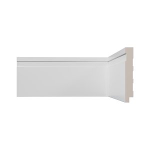 Rodape de Poliestireno 10x1,5x240cm Branco Frisado 10cm