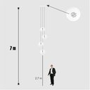 Ver imagem 5 de Lustre Pendente Para Sala Pé direito Duplo Quatro Arabesques Branco