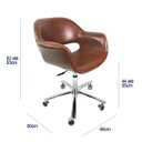 Ver imagem 4 de Poltrona Escritório Eduarda com Regulagem de Altura - Poltronas do Sul