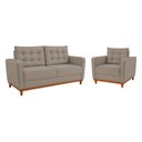Ver imagem 2 de Kit Sofá 2 Lugares e 1 Poltrona Luxo Moderno Sala de Estar Suede Samuel