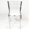 Kit 3 Cadeiras Empilhável de Cozinha Cromada Assento Branco Pé em Tubo 20x20 - Poltronas Do Sul - 6