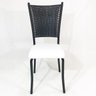 Cadeira de Cozinha Preta Fibra Sintética Preta Assento Branco - Poltronas do Sul - 2