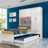 Guarda-roupa Modulado Solteiro 4 Portas com Bicama Fusion Moverama Branco/rosa - 11