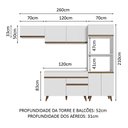 Ver imagem 4 de Cozinha Completa Madesa Reims 260008 com Armário e Balcão - Branco