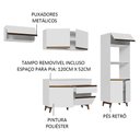 Ver imagem 5 de Cozinha Completa Madesa Reims 260008 com Armário e Balcão - Branco