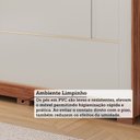 Ver imagem 7 de Guarda-Roupa Casal 2 Portas de Correr com Pés 229cm 100% MDF Talin Bege/Cinamomo/Off White