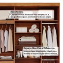 Ver imagem 5 de Guarda-Roupa Casal 2 Portas de Correr com Pés 229cm 100% MDF Talin Bege/Cinamomo/Off White
