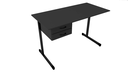 Ver imagem 1 de Mesa Escritório Economica com 2 Gavetas 1,20 X 0,60 - Preto