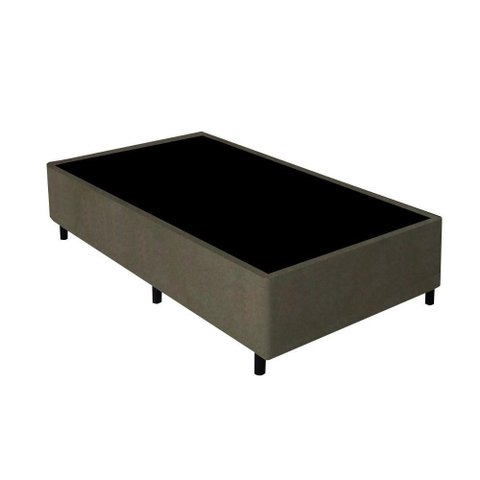 Base Cama Box Queen Gazin 79x198x39cm Suede Liso Marrom