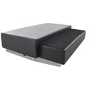 Ver imagem 2 de Base Box Solteiro com Auxiliar Espuma Sintético Preto 50x88x188