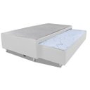 Ver imagem 2 de Base Box Solteiro com Auxiliar Espuma Sintético Branco 50x88x188