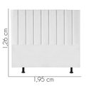 Ver imagem 3 de Cabeceira Estofada Carla 195cm King Size Para Cama Box Quarto Suede Branco - Gat Magazine