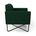 Ver imagem 5 de Poltrona Sala Base X Industrial Preto Marisa Bouclê Verde D03 - D’Rossi