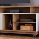 Ver imagem 7 de Rack para Sala Bancada de Tv 75 Pol 180cm Madrid C05 Freijó/off White Matte - Mpozenato
